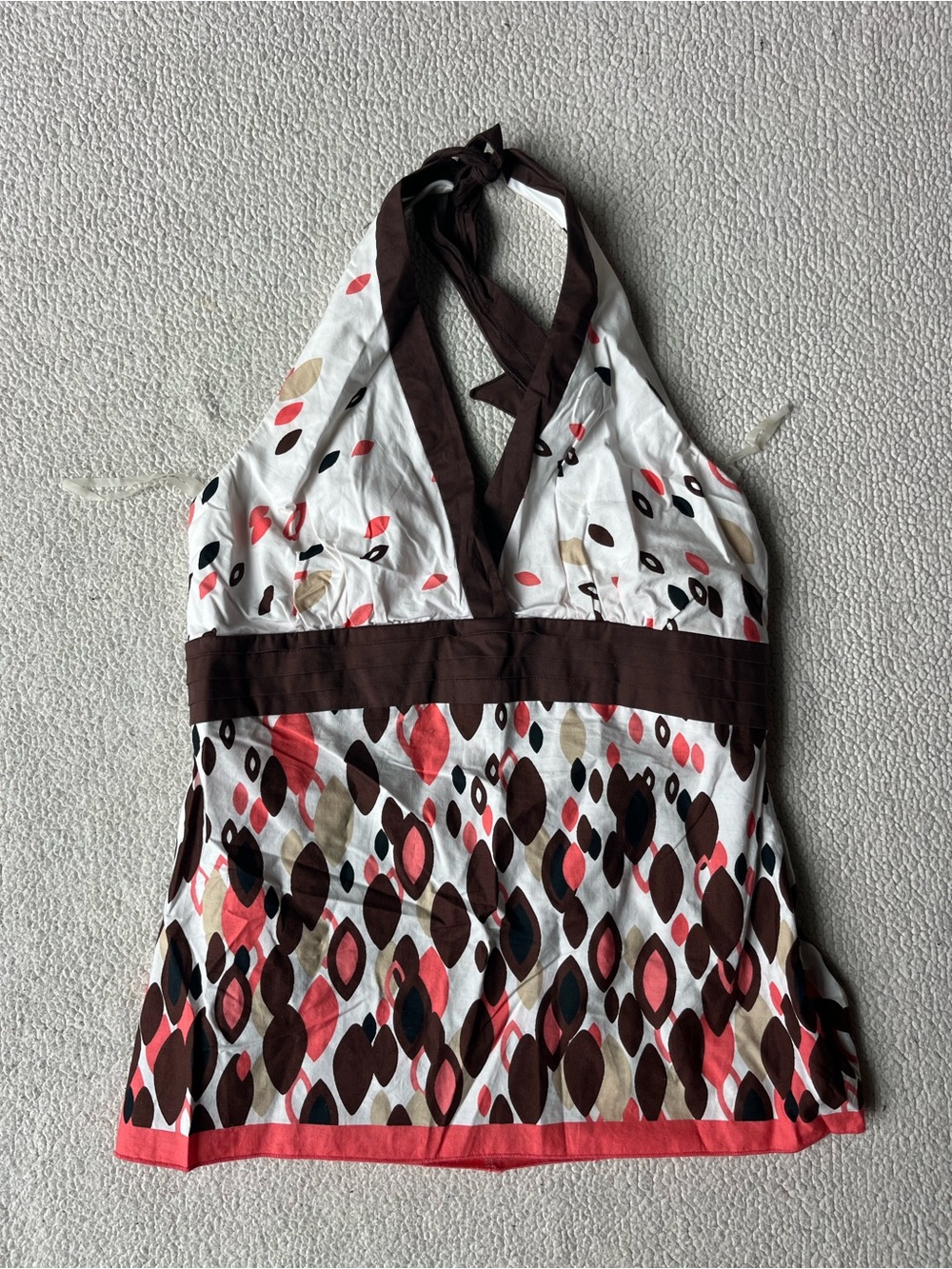 Vintage Y2K Xtraordinary Brown & Pink Halter Top Womens XL